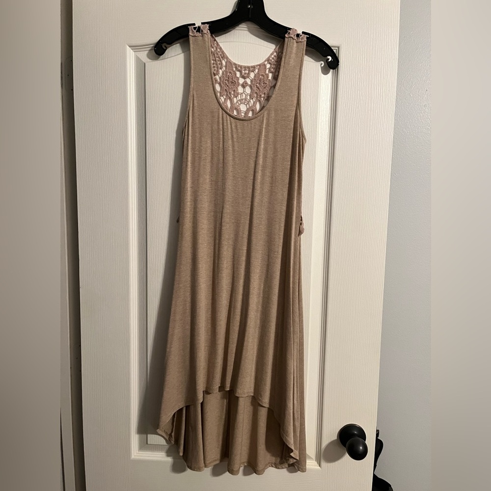 Khaki pull on dress